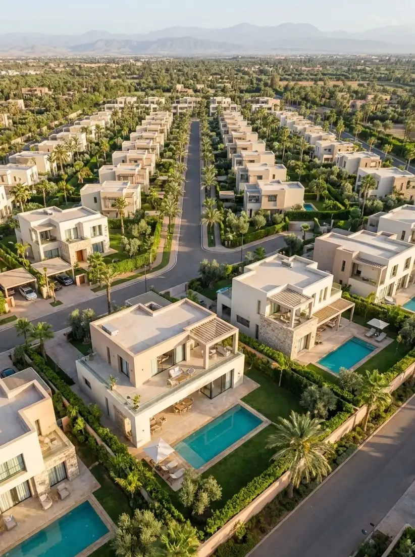 Villa contemporaine dans un secteur résidentiel à Marrakech